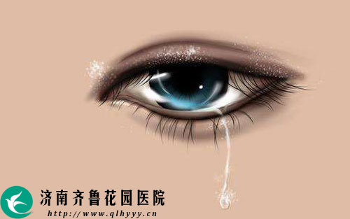 女人掉眼泪眼睛的图片