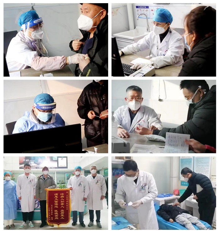 医师们救治新冠病毒感染患者