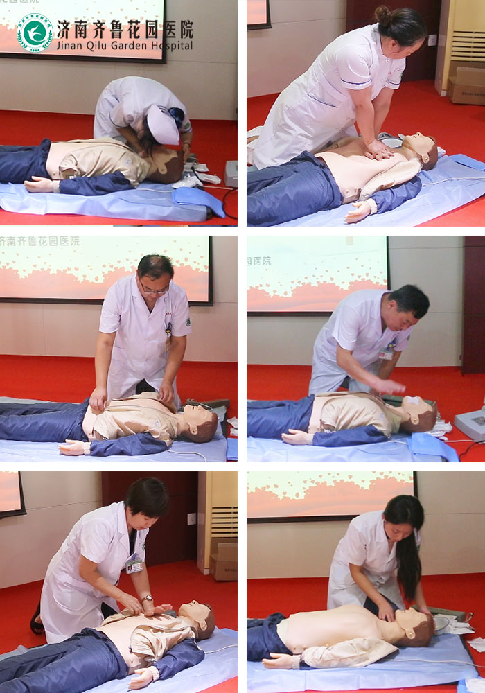 心肺复苏技能演练活动现场图