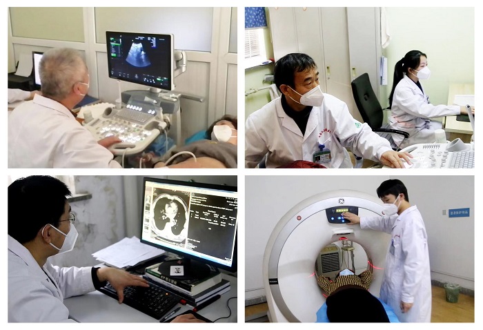 新冠病毒感染患者在做检查