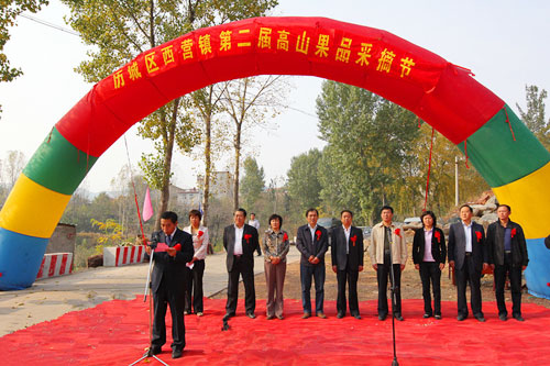 历城区西营镇第二届高山果品采摘节现场