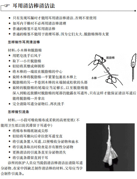 自制耳用清洁棒清洁法示意图