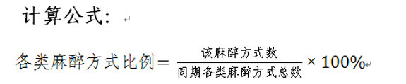 各类麻醉方式比例计算公式。