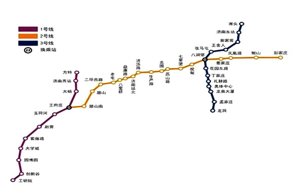 跨越济南六区 设站19座